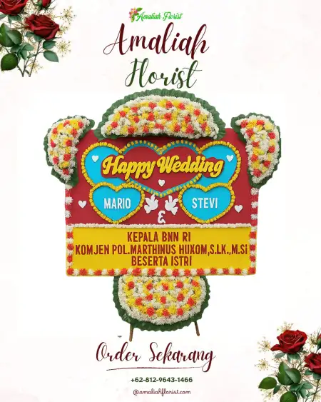 Papan Bunga Pernikahan Pakis Aji